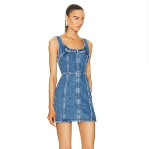 FRAME Denim Bustier Zip Dress Size Small